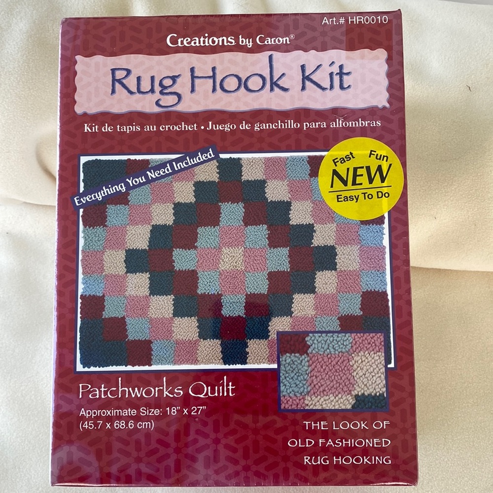Rug Hook Kit Creations by Caron “Patchworks Quilt” NWT